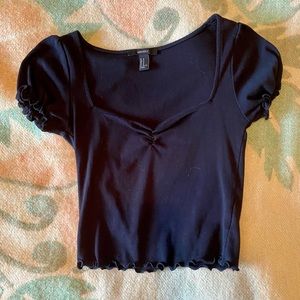 Sweetheart neckline crop top